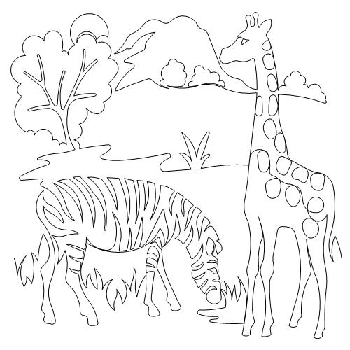 Safari Zebra and Giraffe (AB)