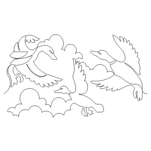 Ducks in Flight    (AB)